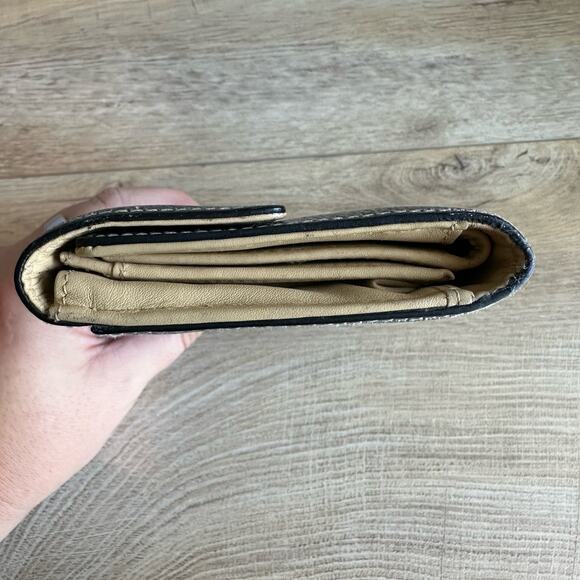 Kate Spade Long Trifold Black Leather Wallet - Picture 13 of 16